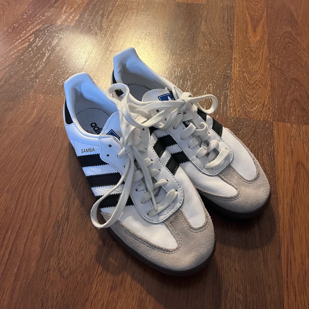 Adidas Samba White and Black Sneakers